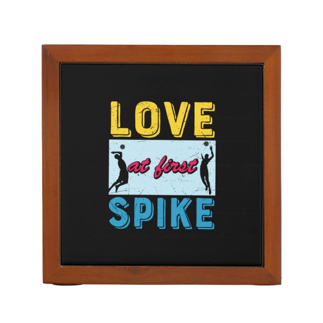 Volleyball Player | Love At First Spike Desk Organizer (Front)
