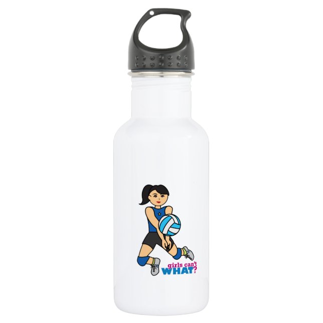 Volleyball Player - Medium Stainless Steel Water Bottle (Front)