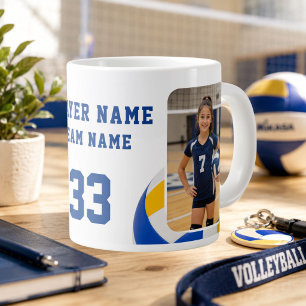 Volleyball Player Name Number Team 2 Photos Giant Coffee Mug