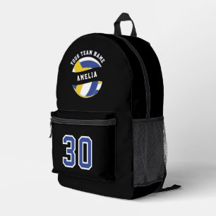 Volleyball Player Name Number Team Name Sports Printed Backpack