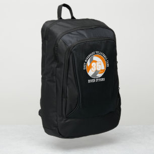 volleyball player name orange gray team colors port authority® backpack