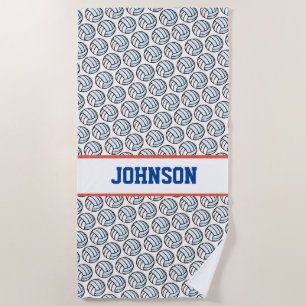 Volleyball Player NAME Sports Fan Fun Beach Towel