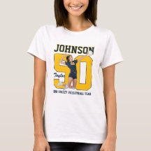 Volleyball Player Number Custom Photo Yellow