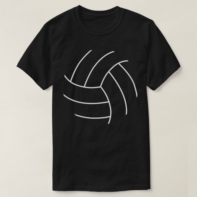 Volleyball Player or Coach White Volleyball Seams T-Shirt (Design Front)