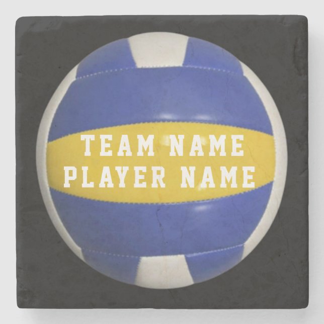 VOLLEYBALL PLAYER PERSONALISED  STONE COASTER (Front)