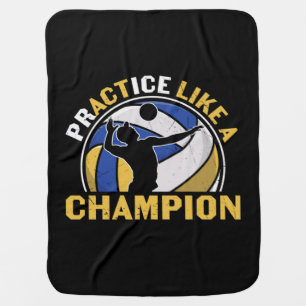Volleyball Player   Practice Like A Champion Baby Blanket