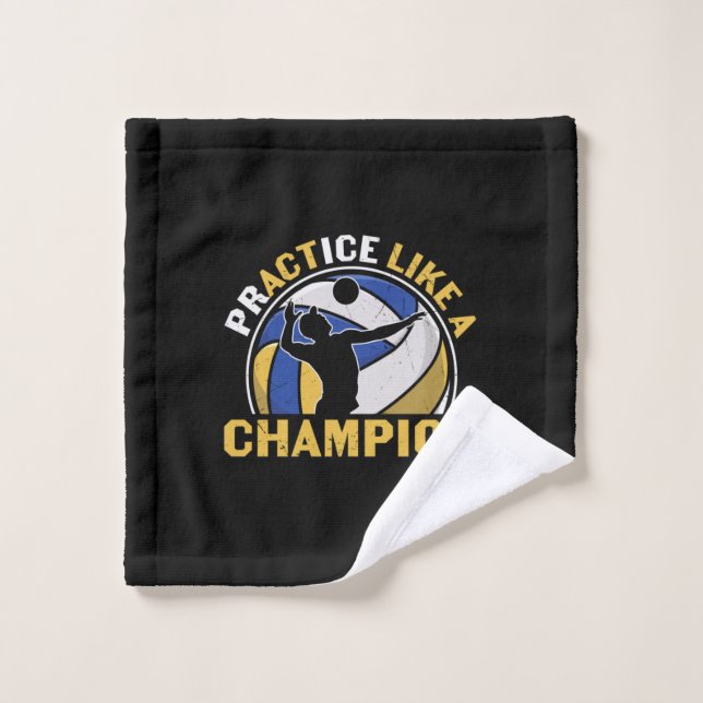 Volleyball Player | Practice Like A Champion Wash Cloth (Wash Cloth)