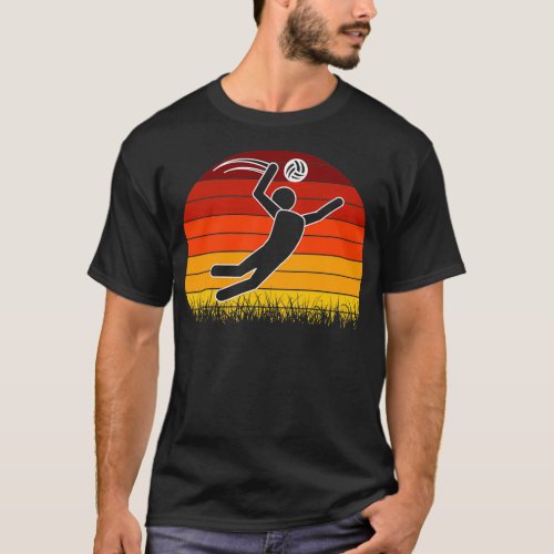 volleyball player Retro Sunset Vintage 29 T_Shirt