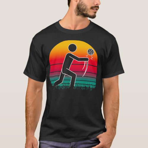 volleyball player Retro Sunset Vintage 3 T_Shirt