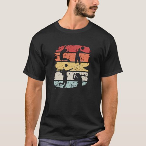 Volleyball Player Retro T_Shirt