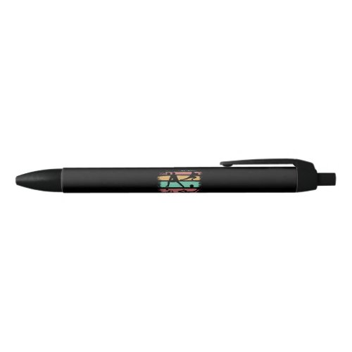 Volleyball Player Retro Vintage Black Ink Pen