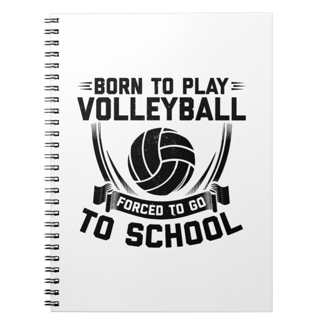 Volleyball Player Sayings | Team Coach Sport Gift Notebook (Front)