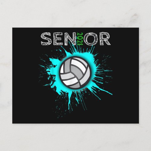 Volleyball Player Senior Class Of 2021 Holiday Postcard