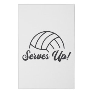 Volleyball Player Serves Up Ball Volleyball Gift Faux Canvas Print
