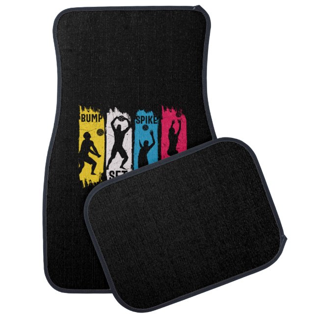 Volleyball Player | Set Spike Repeat Car Floor Mat (Set)