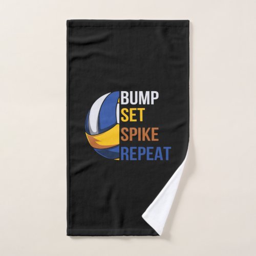 Volleyball Player  Set Spike Repeat Hand Towel