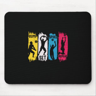 Volleyball Player Set Spike Repeat Mouse Pad