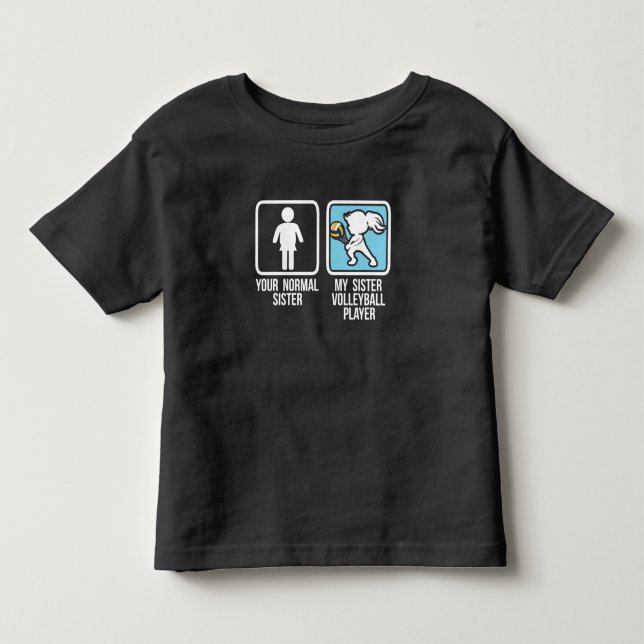 Volleyball Player Sister Toddler T-shirt (Front)