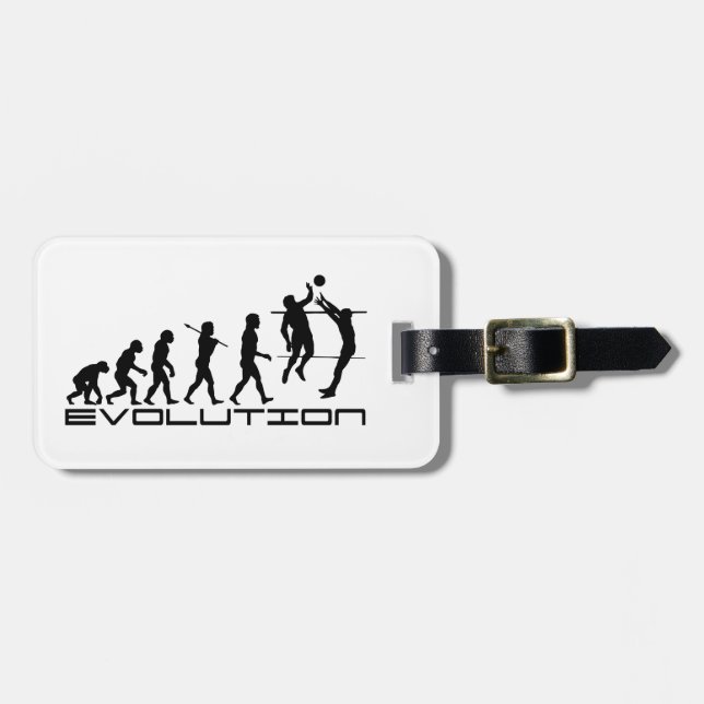 Volleyball Player Sport Evolution Art Luggage Tag (Front Horizontal)