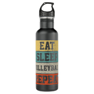 Volleyball Player Sports Retro Vintage Gift 358 Stainless Steel Water Bottle