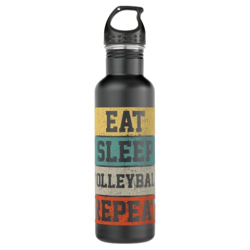 Volleyball Player Sports Retro Vintage Gift 358 Stainless Steel Water Bottle