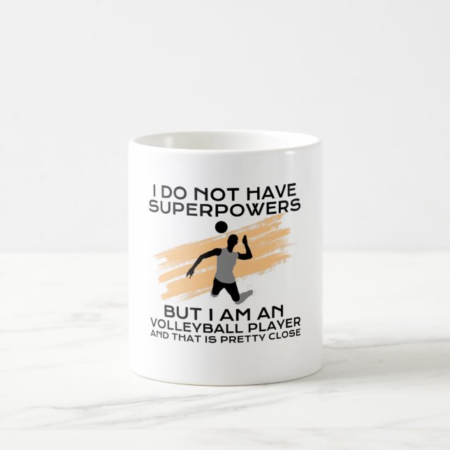 Volleyball Player Superpowers Coffee Mug (Center)
