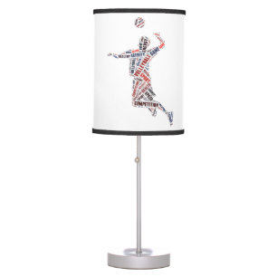 Volleyball player table lamp