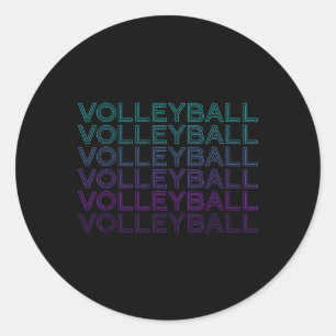 Volleyball Player Team Coach Trainer Retro  Classic Round Sticker