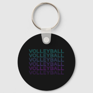 Volleyball Player Team Coach Trainer Retro Keychain