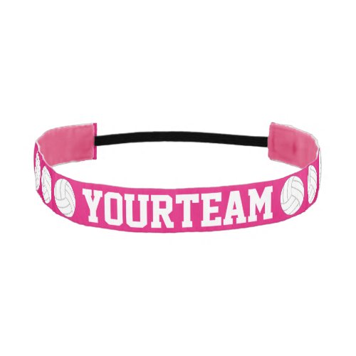 Volleyball Player Team Name and Color Headbands