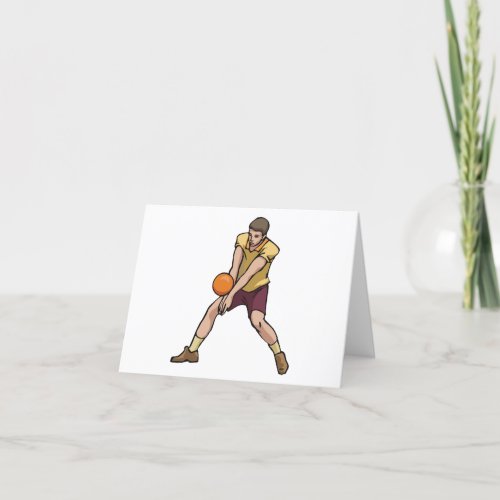 Volleyball Player Thank You Card