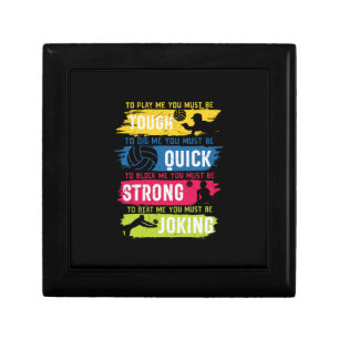 Volleyball Player   Tough Quick Strong Gift Box