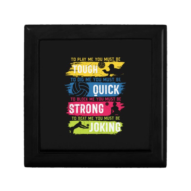Volleyball Player | Tough Quick Strong Gift Box (Front)