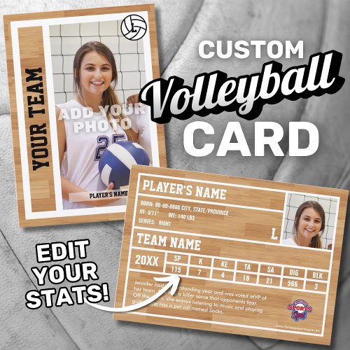 Volleyball Player Trading Card Souvenir