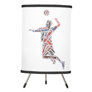 Volleyball player tripod lamp