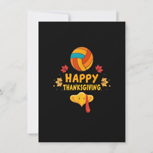 Volleyball Player Turkey Funny Thanksgiving Day Invitation