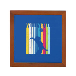 Volleyball Player Vintage Volleyball Desk Organizer