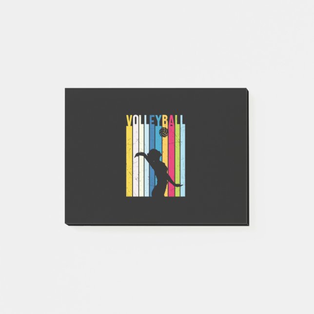Volleyball Player | Vintage Volleyball Post-it Notes (Front)