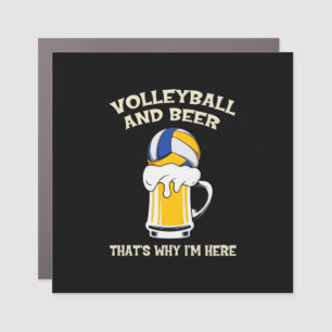 Volleyball Player Volleyball And Beer Car Magnet
