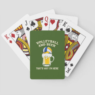 Volleyball Player Volleyball And Beer Poker Cards