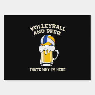 Volleyball Player Volleyball And Beer Sign