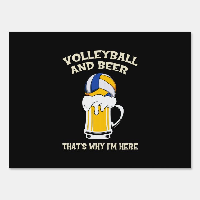 Volleyball Player | Volleyball And Beer Sign (Front)