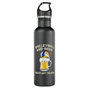 Volleyball Player   Volleyball And Beer Stainless Steel Water Bottle