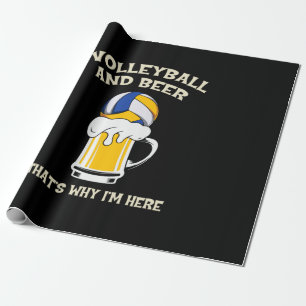 Volleyball Player Volleyball And Beer Wrapping Paper