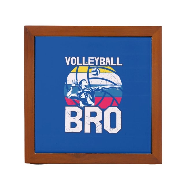 Volleyball Player | Volleyball Bro Desk Organizer (Front)
