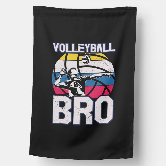 Volleyball Player | Volleyball Bro House Flag (Front)