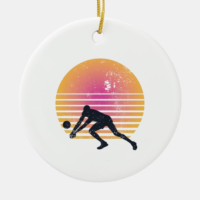 Volleyball Player Volleyball Ceramic Ornament (Front)