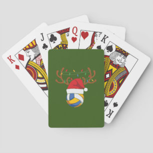 Volleyball Player Volleyball Christmas Poker Cards