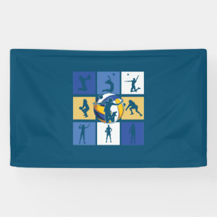 Volleyball Player   Volleyball Circle Banner