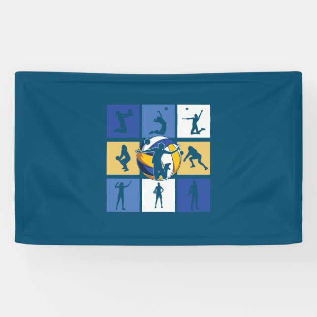 Volleyball Player | Volleyball Circle Banner (Horizontal)